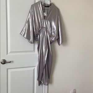 Brand new with tags. Zara silver kimono dress